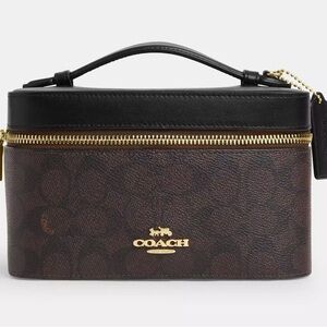 SOLD Coach Cosmetic Case In Signature Canvas